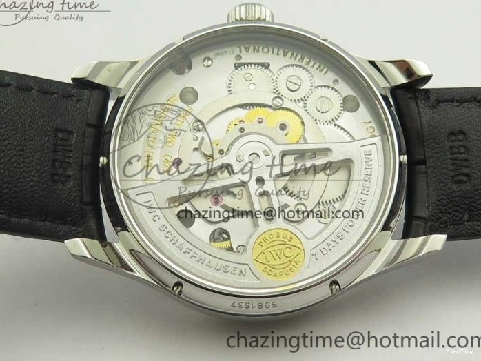 MIROTIME 0227 Seasonal Portuguese Tourbillon IW5463 SS ZF Best Edition Blue Dial on Black Leather Strap 7171